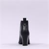 Wonders Vflex High Block Heel V Cut Boot - Black Leather